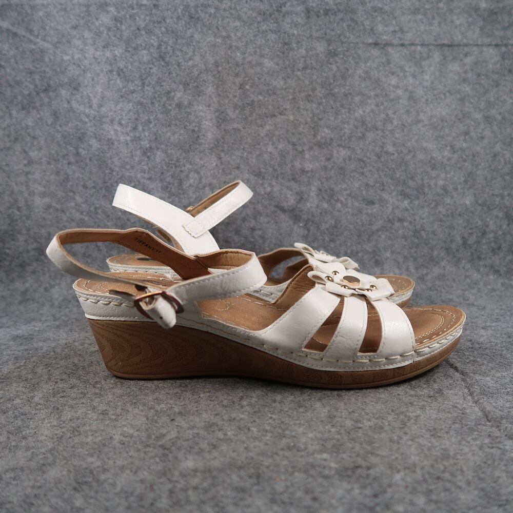 Casual Shoes Womens 11 Sandals Wedge Ankle Strap Fashion Lightweight Comfort CG